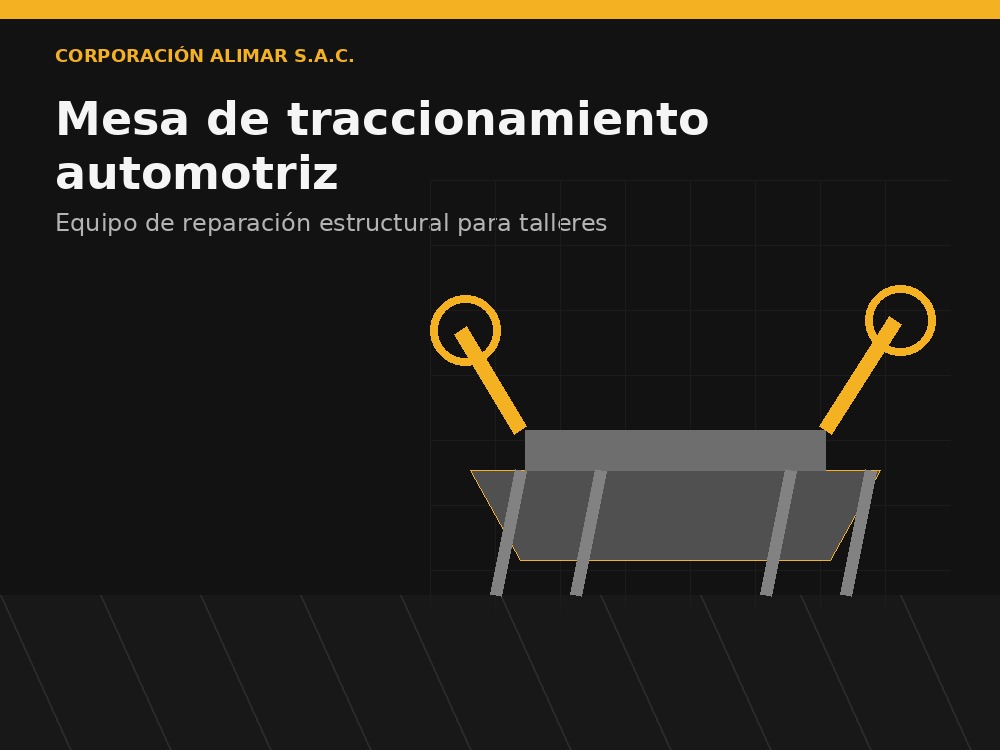 Mesa de traccionamiento automotriz