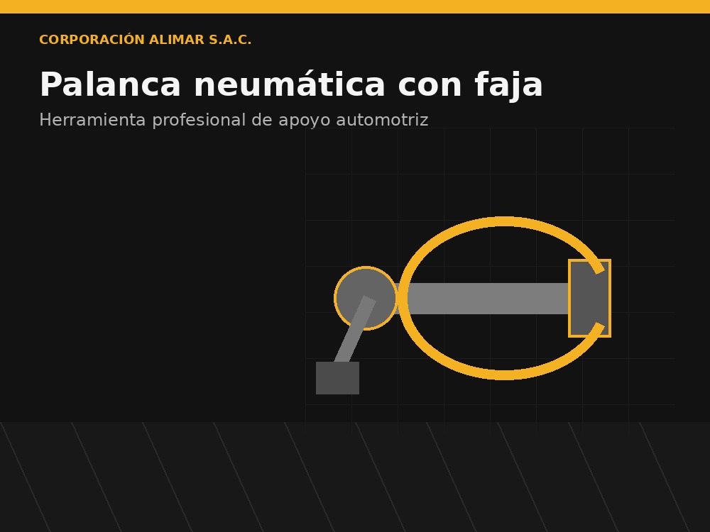Palanca neumática con faja